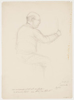 KT 1995 013
<br/>
Pablo Casals, dirigerend
<br/>
<em>Wesseling, Riek (1914-1995)</em>